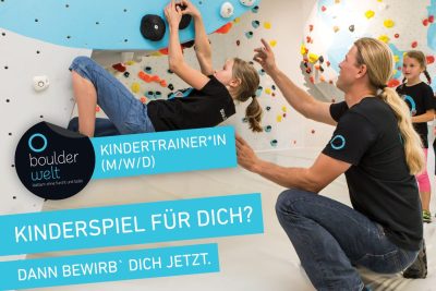 Die Boulderwelr Regensburg sucht Kindertrainer